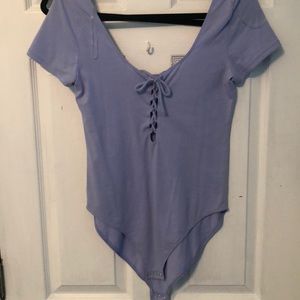 PINK LACE UP BODYSUIT